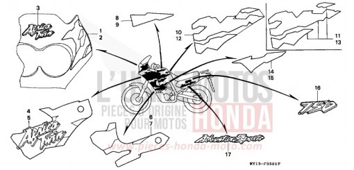 STRIPE/MARK (2) XRV750W de 1998